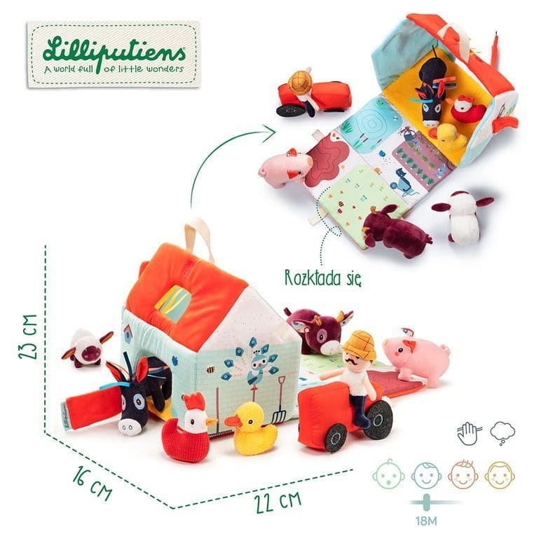Pluszowy Domek Farma, Rolnik i Zwierzątka - Lilliputiens