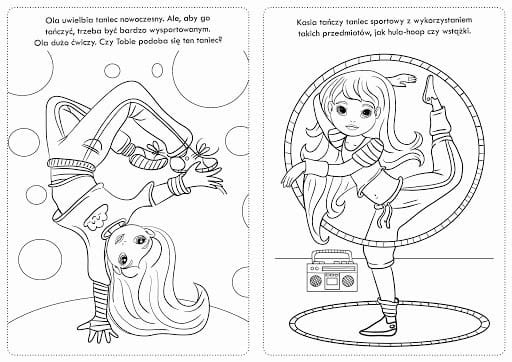 Kolorowanka z naklejkami Baletnice i tancerki - 74 naklejki