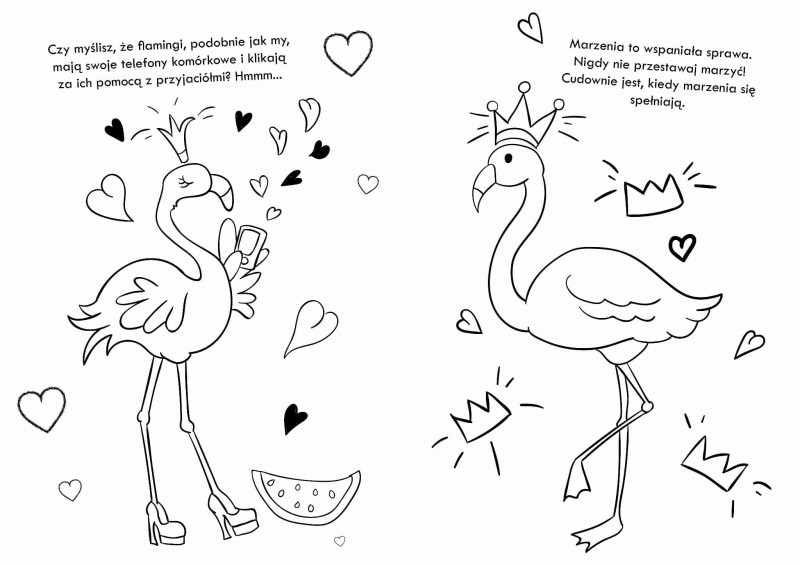 Kolorowanka z naklejkami Flamingi - 74 błyszczące naklejki