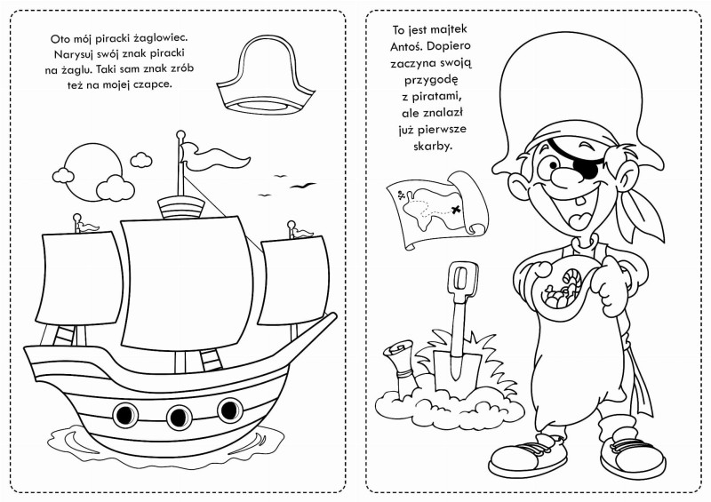 Kolorowanka z naklejkami Piraci - 74 naklejki