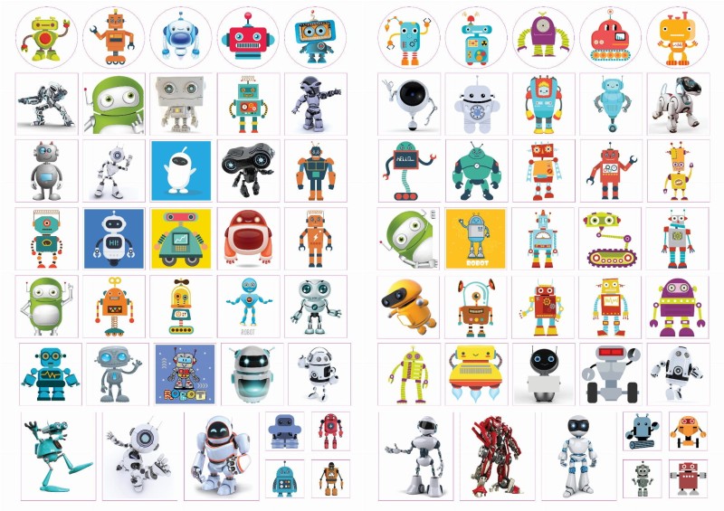 Kolorowanka z naklejkami Roboty - 74 naklejki