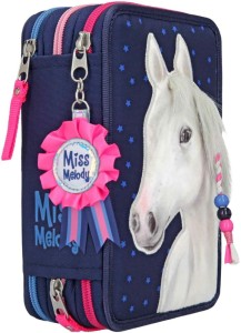 Granatowy Piórnik z Koniem - Miss Melody
