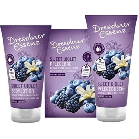 Zestaw kosmetyków: żel pod prysznic, balsam, sól do kąpieli - Dresdner Essenz