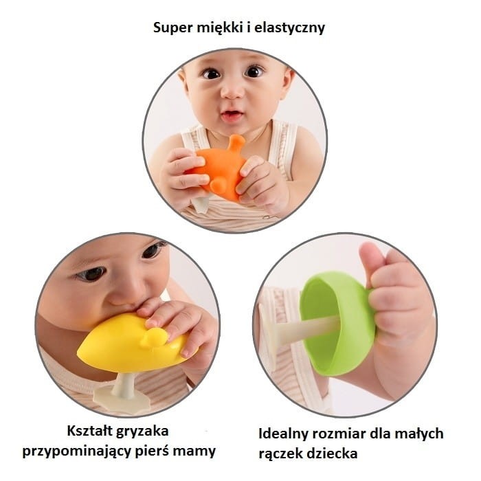 Gryzak Grzybek Pomarańczowy- Mombella