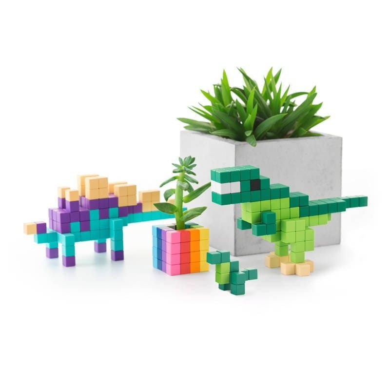Klocki Magnetyczne 80 el. Mini Dinos - Pixio