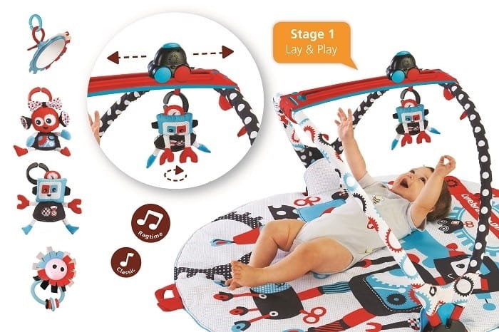 Mata Edukacyjna Kontrastowa Gymotion Robo - Yookidoo