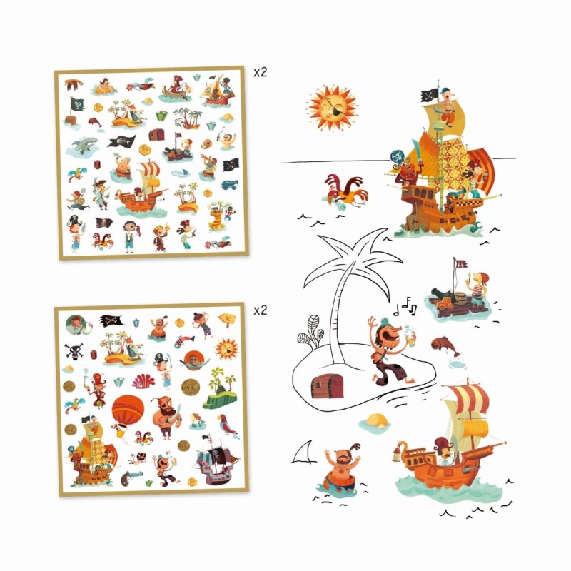 Naklejki Piraci 160 szt. - Djeco