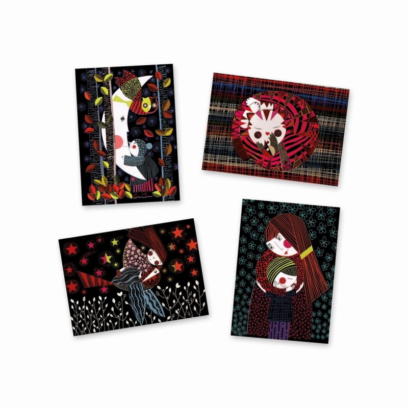 Wydrapywanka Niesamowita noc 4 szt.- Djeco