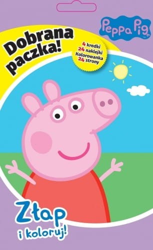 Świnka Peppa Kolorowanka z Kredkami i Naklejkami