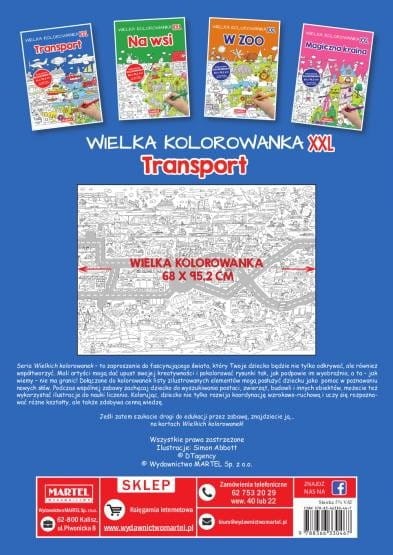 Wielka kolorowanka XXL Transport