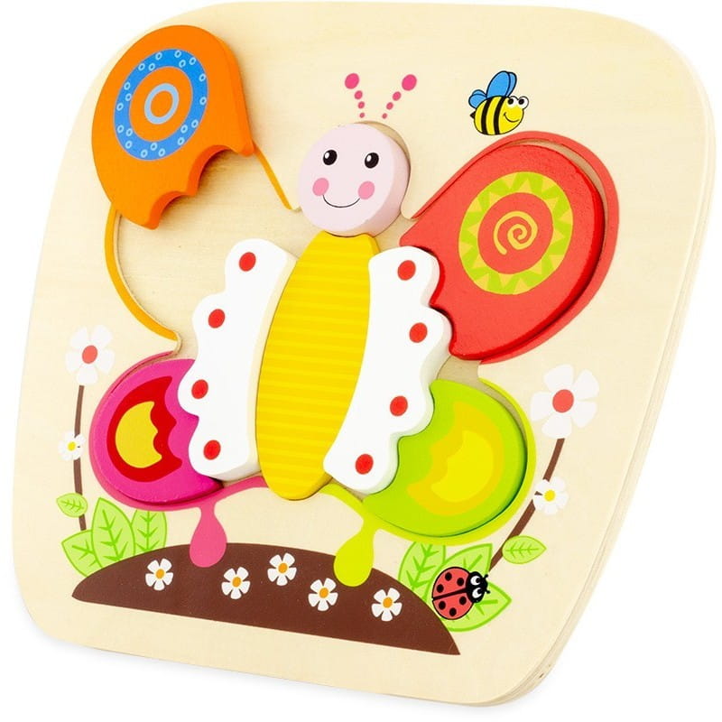 Drewniane Puzzle 8 Elementowe Motyl - Ulysse