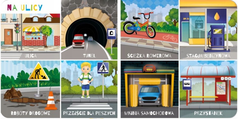 Moje pierwsze 100 słów W mieście - Książeczka Obrazkowa