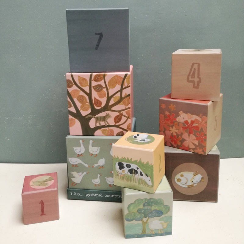 Piramida z Klocków Kartonowych 1,2,3 Farma - Egmont Toys