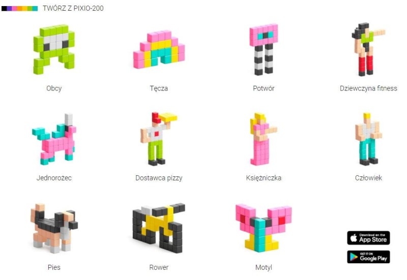 Klocki Magnetyczne 200 el. Design Series - Pixio