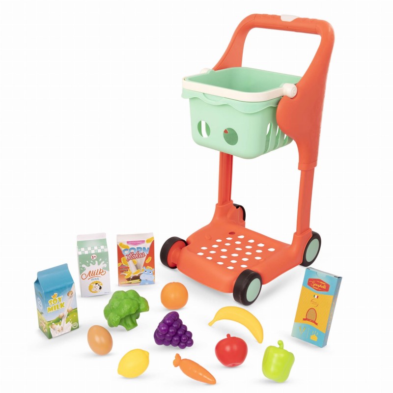 Wózek na zakupy z artykułami Spożywczymi Shop & Glow Toy Cart - b.toys