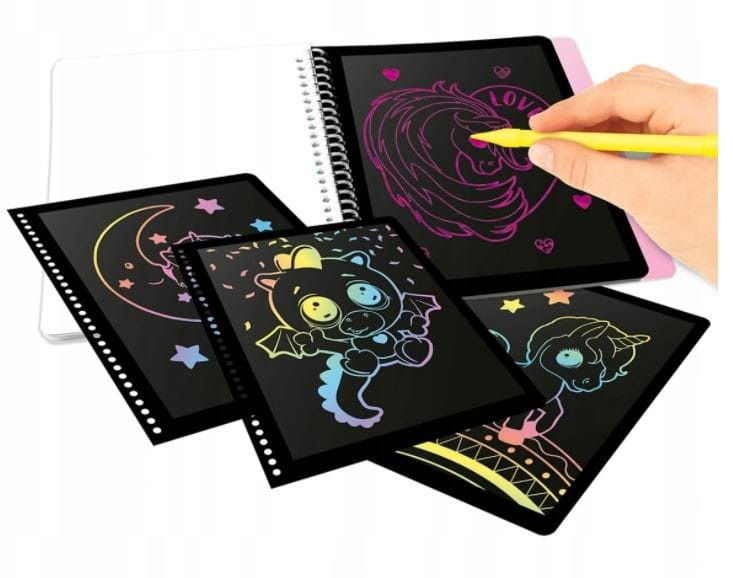 Duże Zdrapywanki Jednorożec Magic Scratch - Minimoomis