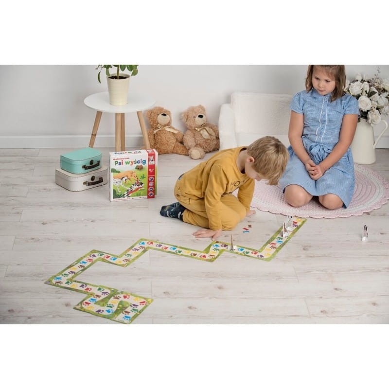 Psi wyścig. Poznaj kształty i kolory! Gra edukacyjna - Kapitan Nauka