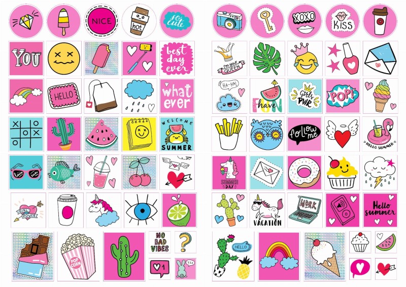 Kolorowanka z naklejkami Niesamowite Doodle - 74 naklejki