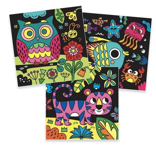 Aksamitna Kolorowanka z Czarnym Tłem W Nocy - Djeco