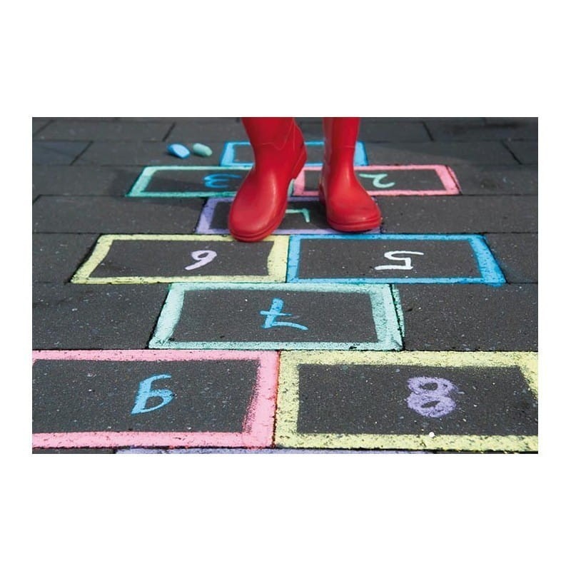 Gruba Kolorowa Kreda Jumbo 6 szt. chodnikowa - Apli KIds