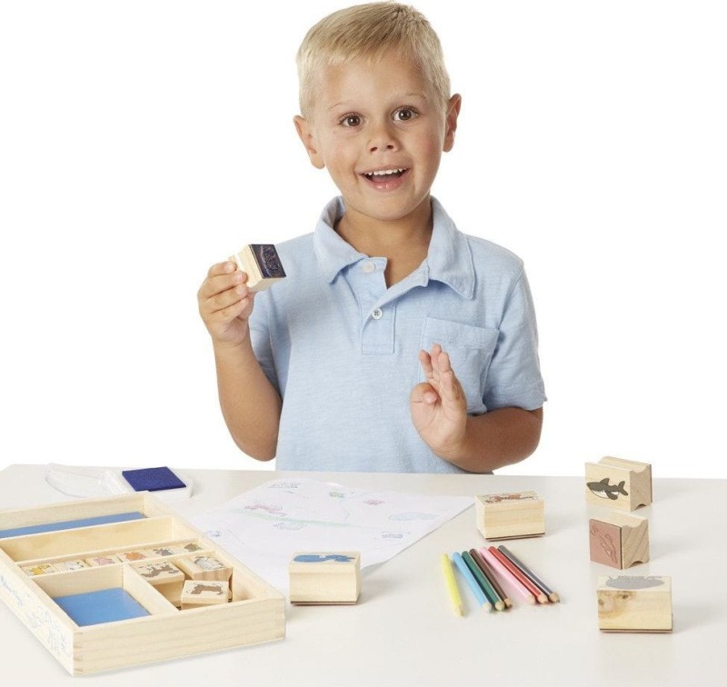 Stempelki Zwierzęta z Tuszem i Kredkami - Melissa & Doug