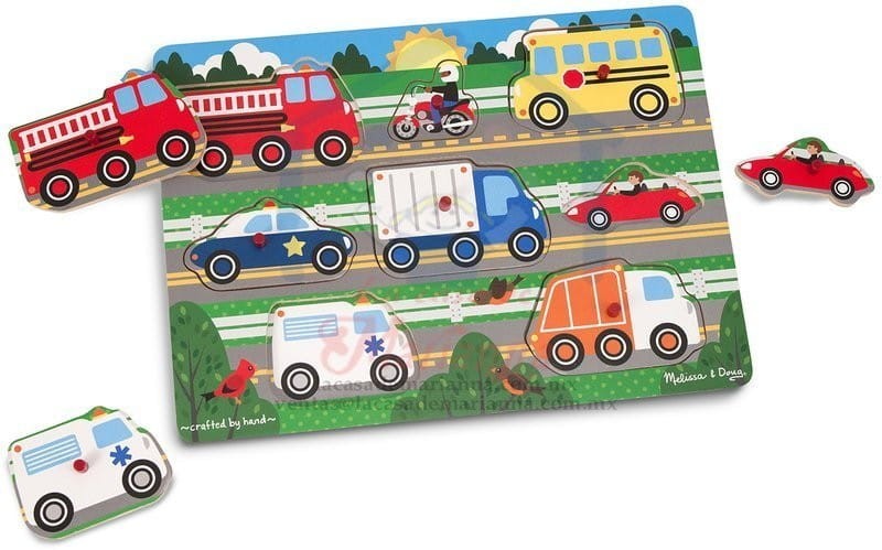 Układanka drewniana Pojazdy Puzzle - Melissa & Doug