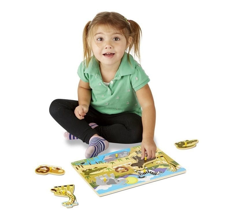 Puzzle z uchwytami Zwierzęta Safari - Melissa & Doug