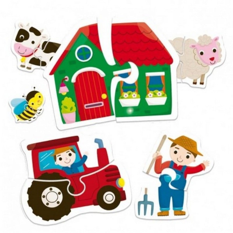 Puzzle dwuelementowe Na Farmie - Carotina Baby