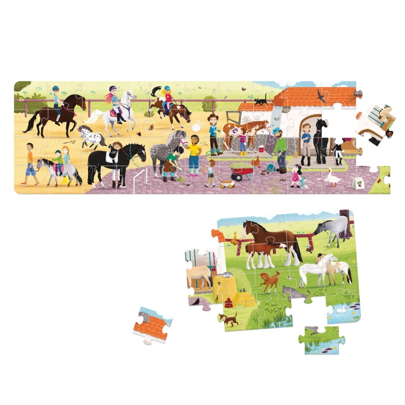 Puzzle panoramiczne Stadnina Koni 60 el. - CzuCzu