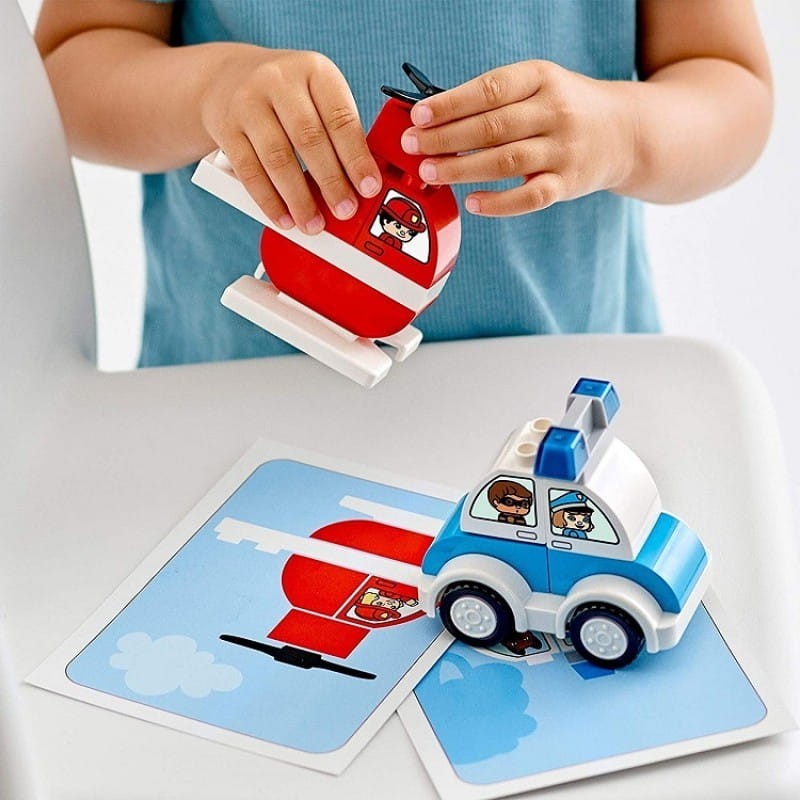 Helikopter strażacki i radiowóz 10957 Lego Duplo