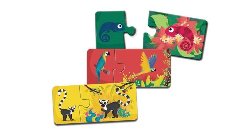 Puzzle dwuelementowe Układanki malucha. Dżungla - Kapitan Nauka