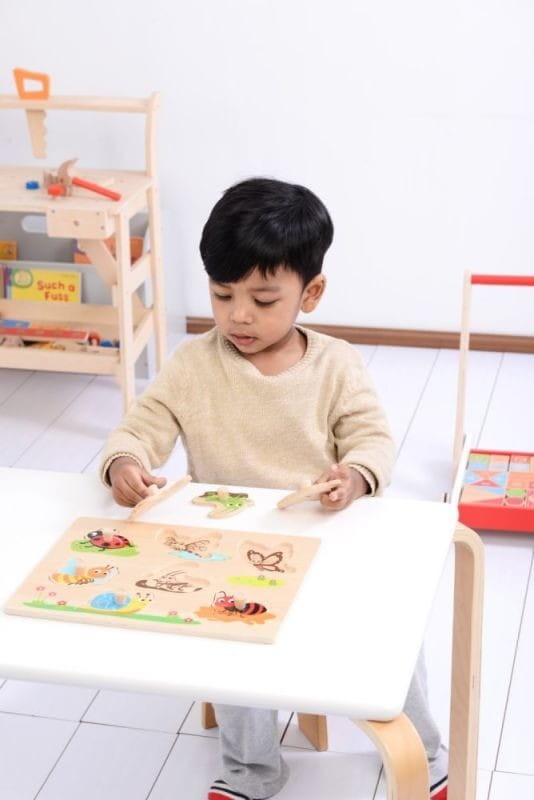 Puzzle z uchwytami Robaczki układanka - Lelin