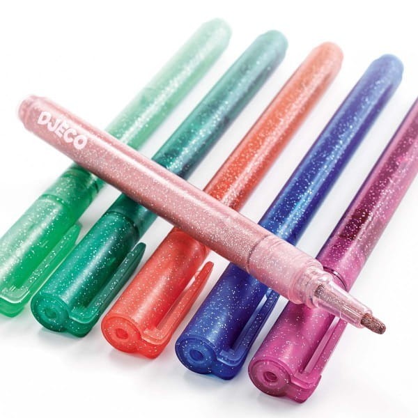 Brokatowe Pisaki Markery 6 szt. Sweet - Djeco
