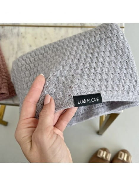 Kocyk z Wełny Merino Premium szary 90 x 90 cm - Lullalove