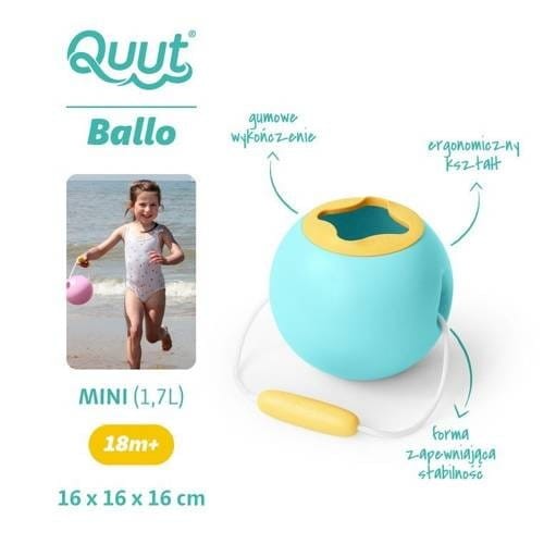 Wiaderko Wielofunkcyjne Kula Mini Ballo Banana Blue - Quut