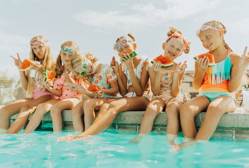 Okularki do pływania Tęczowe Chmurki Aqua2ude - Bling2o