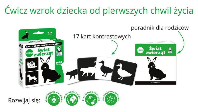 A kuku! Świat zwierząt. Karty kontrastowe - Kapitan Nauka