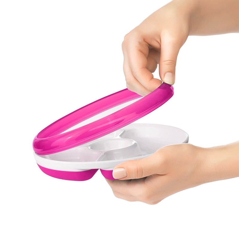 Talerzyk z Przegródkami i Nakładką 4 Porcje Róż - OXO