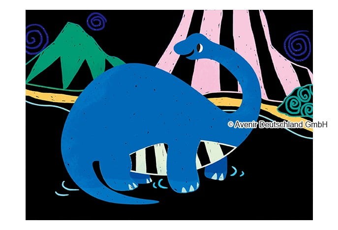 Wydrapywanki Dinozaury 8 szt. Scratch Junior - Avenir