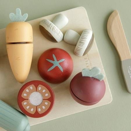 Drewniane Warzywa do Krojenia z Deską - Little Dutch