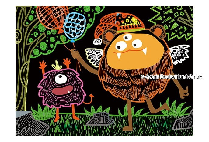 Wydrapywanki Potworki 8 szt. Scratch Monster - Avenir