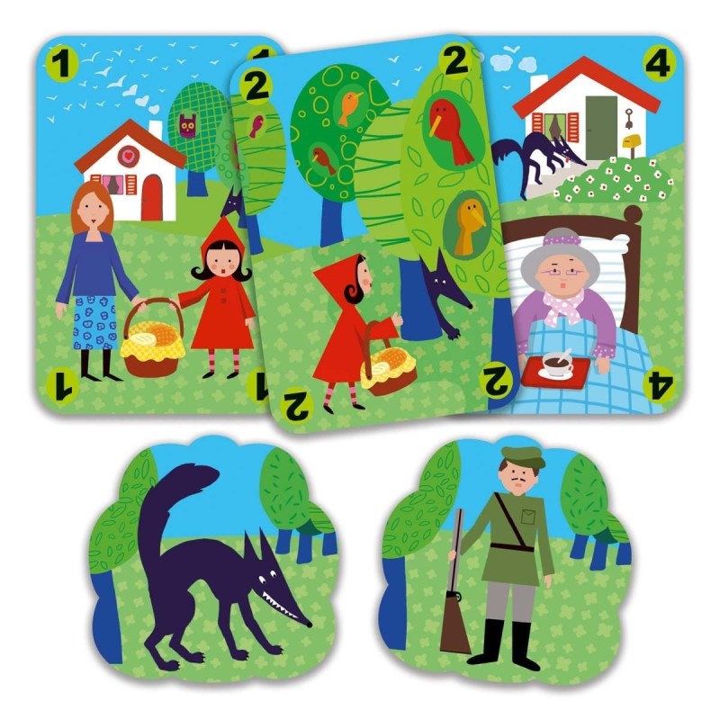 Gra Karciana Czerwony Kapturek Mechanlou od 4 lat -  Djeco