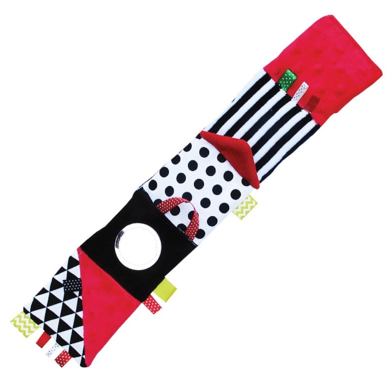 Książeczka z Lusterkiem Kontrastowa Czerwona - Mom's Care