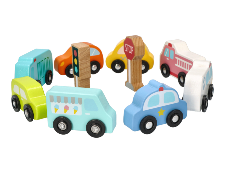 Zestaw pojazdów w Drewnianej Skrzynce - Lelin