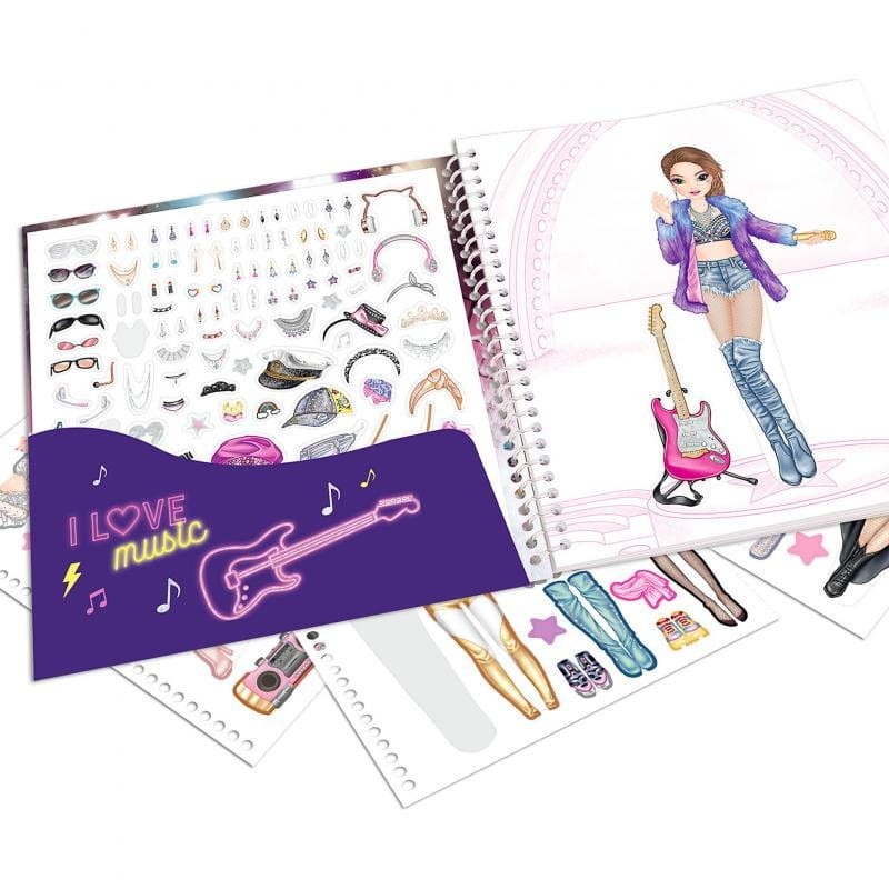 Szkicownik z Naklejkami Ubieranki Dress Me Up GLAMOUR - Top Model