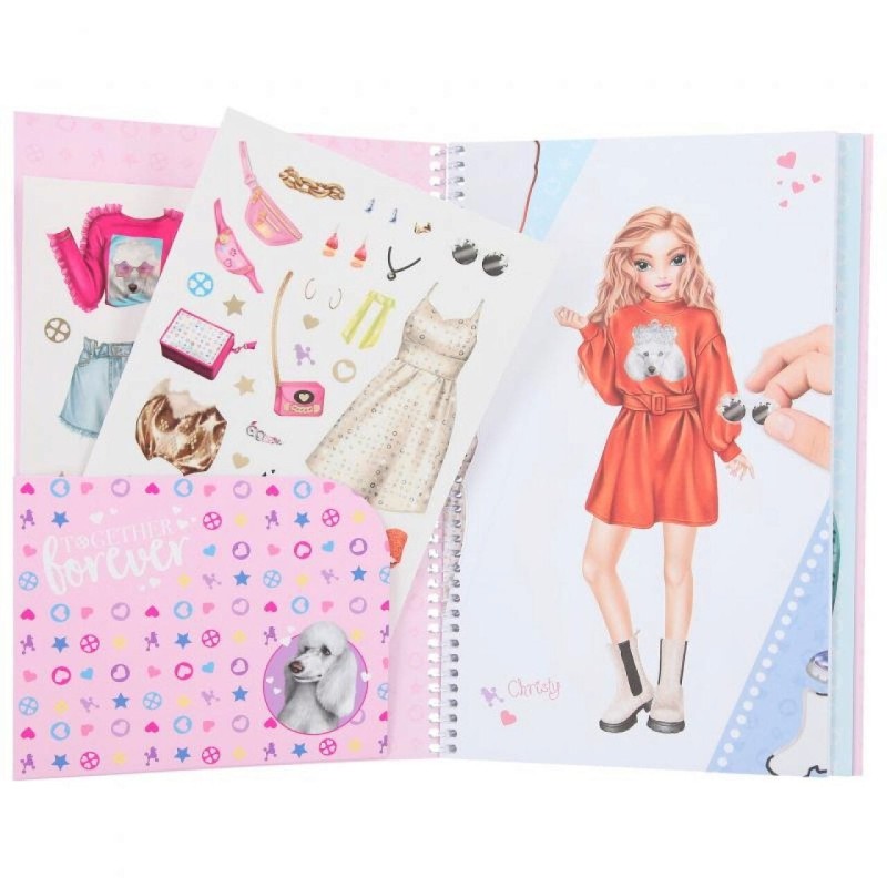 Kolorowanka 165 Naklejek Dress Me Up - Top Model