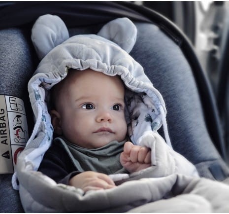 Kocyk do fotelika Wolf sky gray - BabySteps
