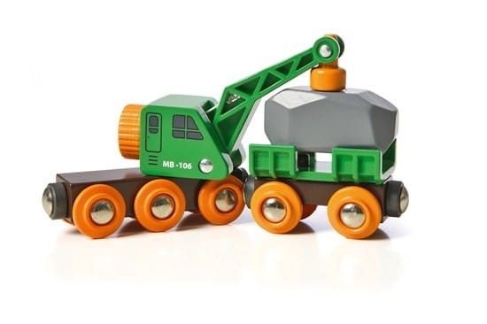 Wagon Kolejowy z Dźwigiem - Brio