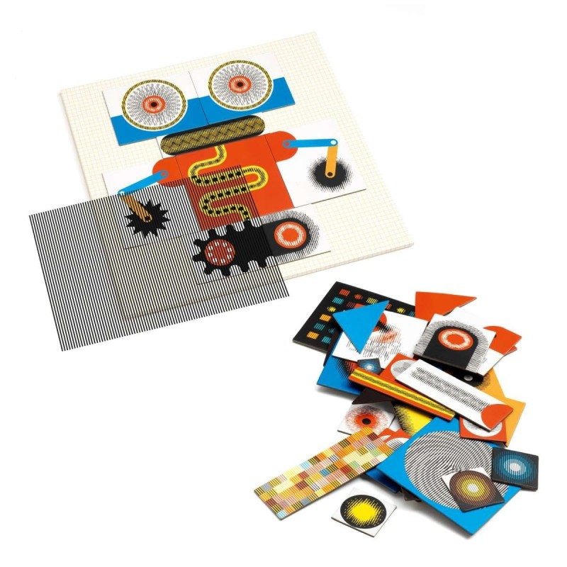 Puzzle Magnetyczne Kinoptik Roboty 60 el. - Djeco
