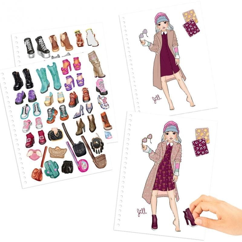 Kolorowanka z Naklejkami i Brokatowymi Długopisami - Top Model